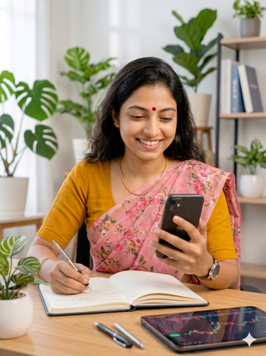 Woman taking classes